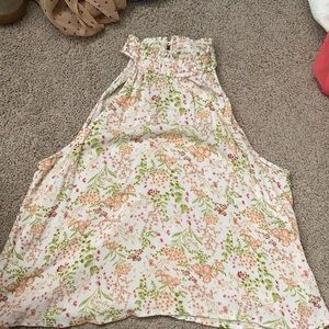 white and floral tank top